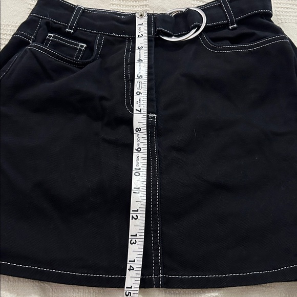 BDG Black Denim Skirt with Stitch Detail Urban Outfitters size small - Picture 7 of 7